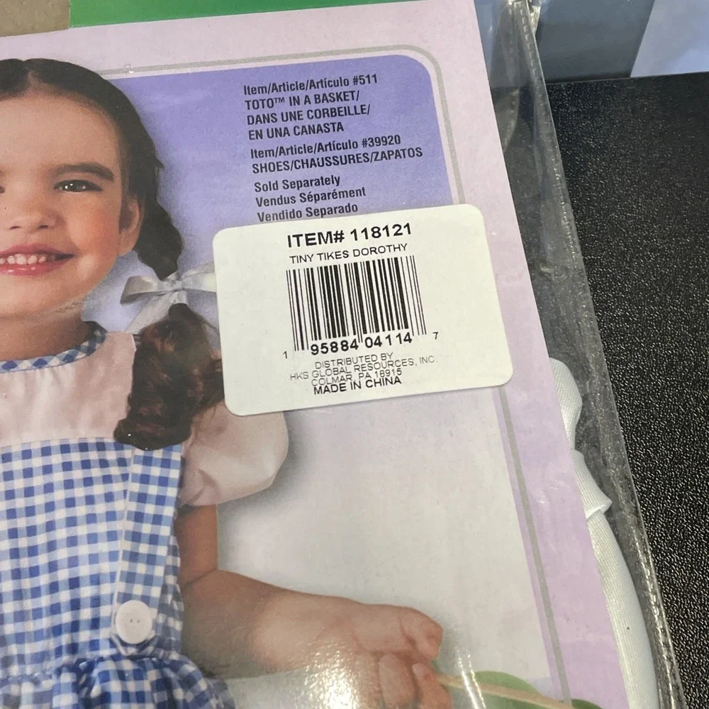 Wizard of Oz Dorothy Costume Dress Hair Bows Halloween Toddler Sz 12-24 M - Picture 4 of 9